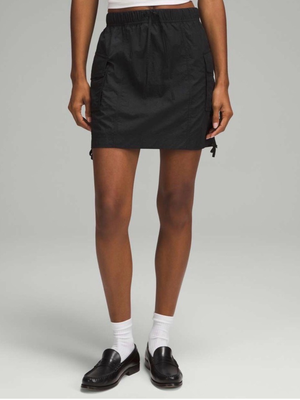 Lululemon Nylon Cargo Mini Skirt in Black